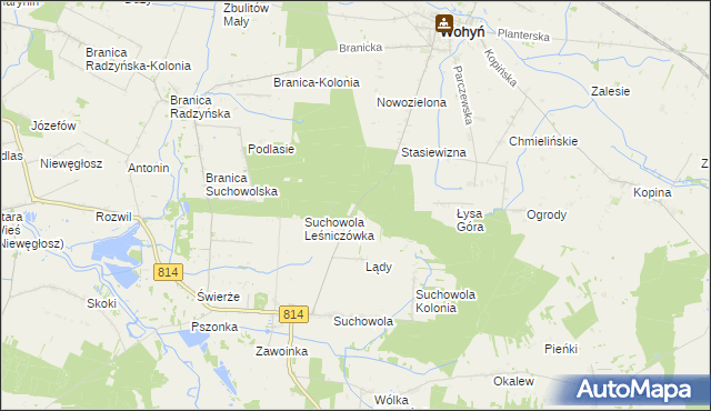 mapa Suchowola Gajówka, Suchowola Gajówka na mapie Targeo