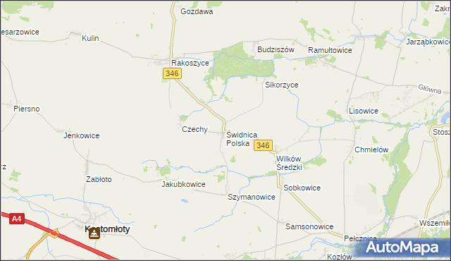 mapa Świdnica Polska, Świdnica Polska na mapie Targeo