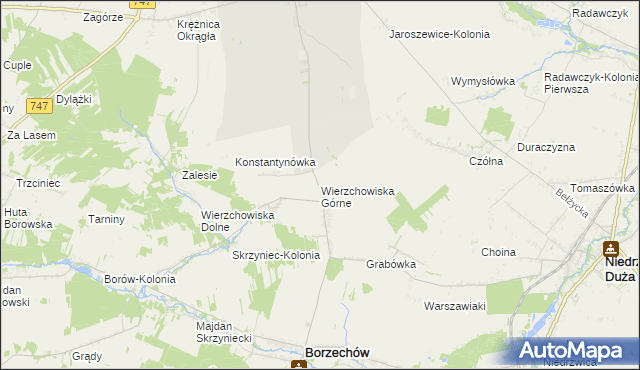 mapa Wierzchowiska Górne, Wierzchowiska Górne na mapie Targeo