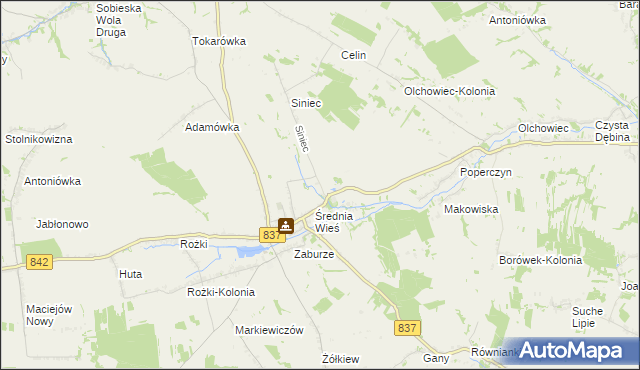 mapa Wola Żółkiewska, Wola Żółkiewska na mapie Targeo