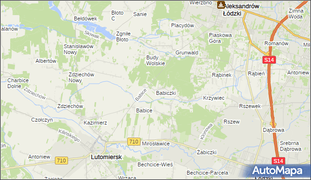 mapa Babiczki, Babiczki na mapie Targeo