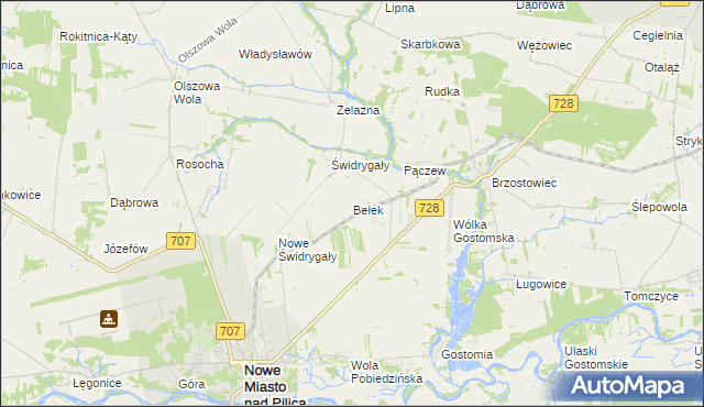 mapa Bełek, Bełek na mapie Targeo