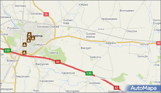 mapa Bierzglin, Bierzglin na mapie Targeo