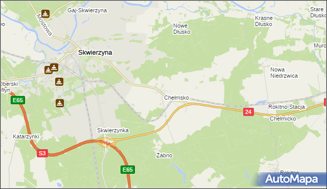 mapa Chełmsko, Chełmsko na mapie Targeo