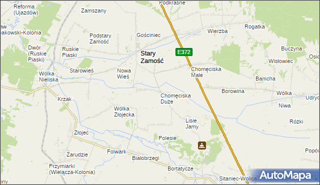 mapa Chomęciska Duże, Chomęciska Duże na mapie Targeo