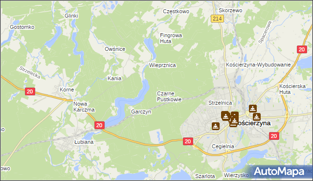 mapa Czarne Pustkowie, Czarne Pustkowie na mapie Targeo
