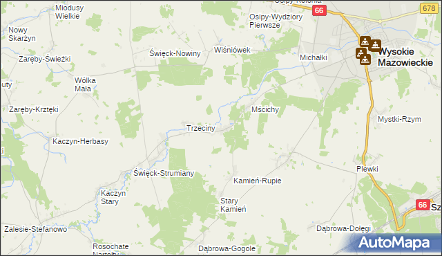 mapa Dąbrowa-Dzięciel, Dąbrowa-Dzięciel na mapie Targeo