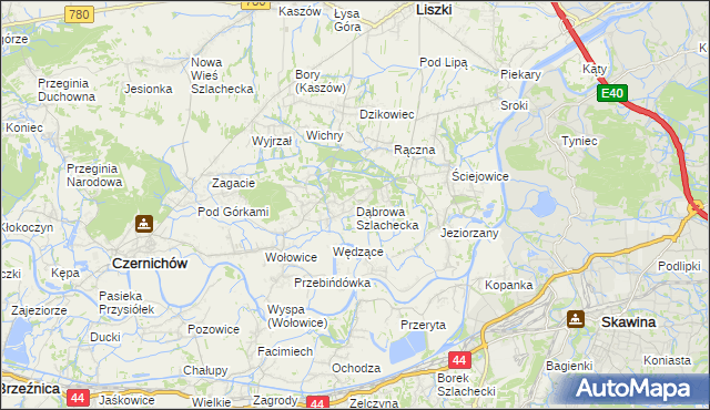 mapa Dąbrowa Szlachecka, Dąbrowa Szlachecka na mapie Targeo