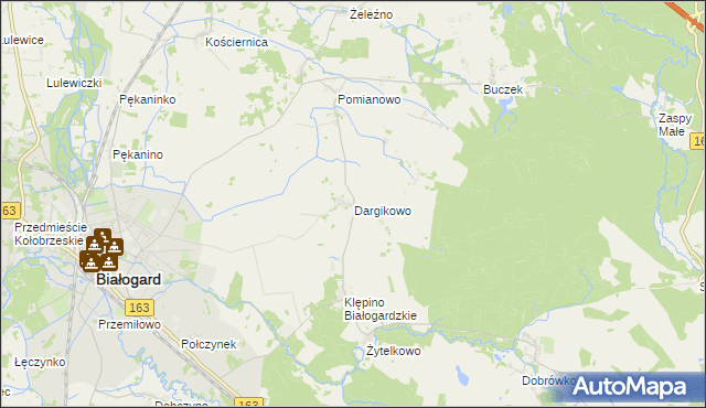 mapa Dargikowo, Dargikowo na mapie Targeo