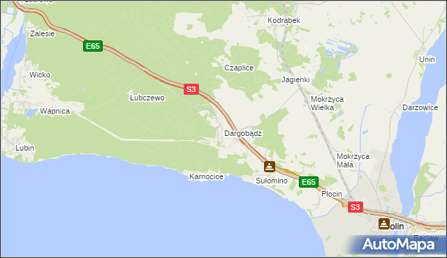 mapa Dargobądz, Dargobądz na mapie Targeo