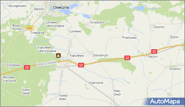 mapa Dobramyśl, Dobramyśl na mapie Targeo