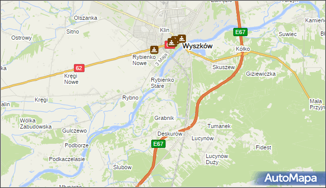 mapa Drogoszewo gmina Wyszków, Drogoszewo gmina Wyszków na mapie Targeo
