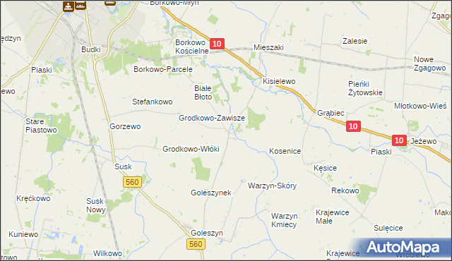 mapa Dziembakowo, Dziembakowo na mapie Targeo