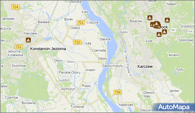 mapa Gassy, Gassy na mapie Targeo