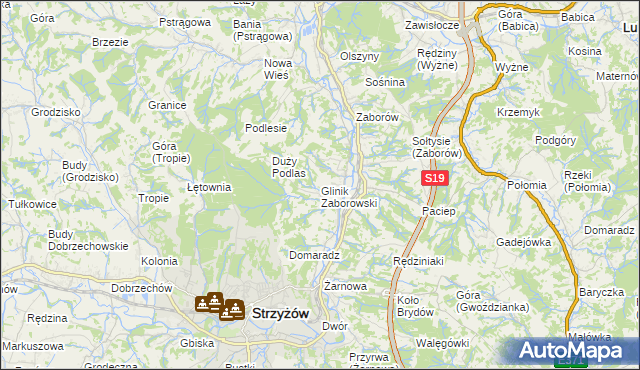 mapa Glinik Zaborowski, Glinik Zaborowski na mapie Targeo