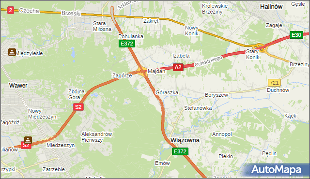 mapa Góraszka, Góraszka na mapie Targeo