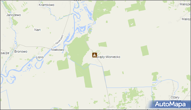 mapa Grądy-Woniecko, Grądy-Woniecko na mapie Targeo