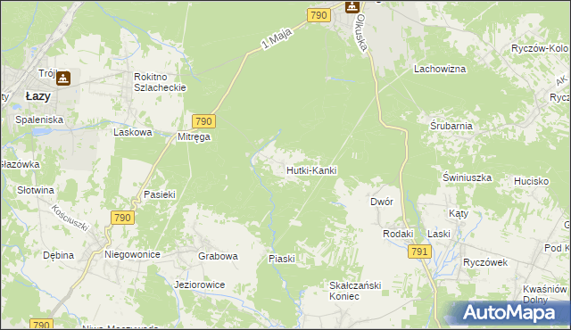 mapa Hutki-Kanki, Hutki-Kanki na mapie Targeo