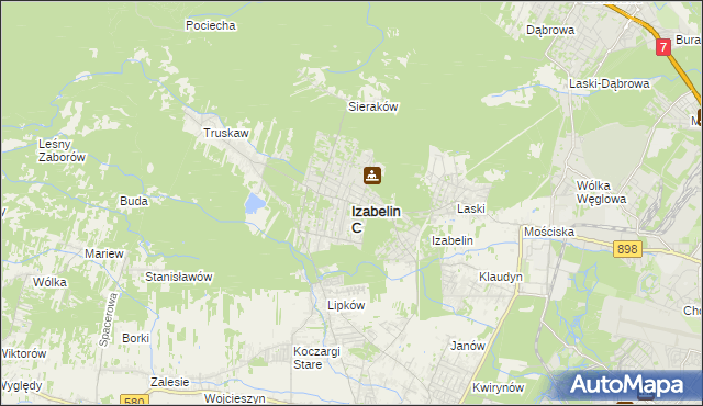 mapa Izabelin C, Izabelin C na mapie Targeo