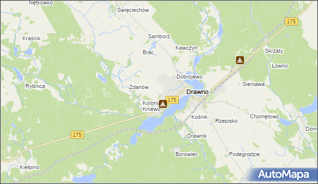 mapa Janków gmina Drawno, Janków gmina Drawno na mapie Targeo