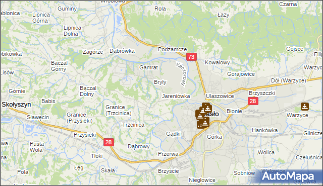 mapa Jareniówka, Jareniówka na mapie Targeo