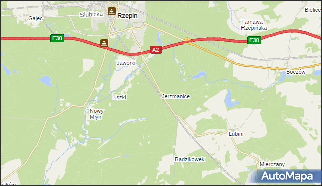 mapa Jerzmanice, Jerzmanice na mapie Targeo