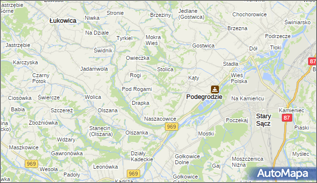 mapa Juraszowa, Juraszowa na mapie Targeo