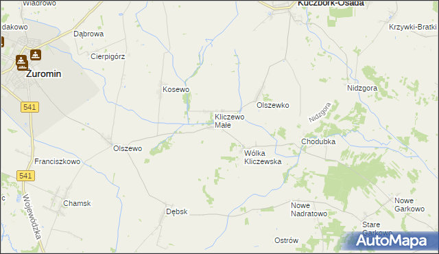 mapa Kliczewo Duże, Kliczewo Duże na mapie Targeo