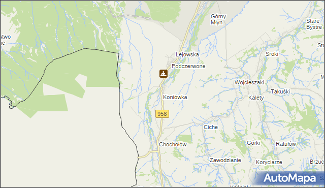 mapa Koniówka, Koniówka na mapie Targeo