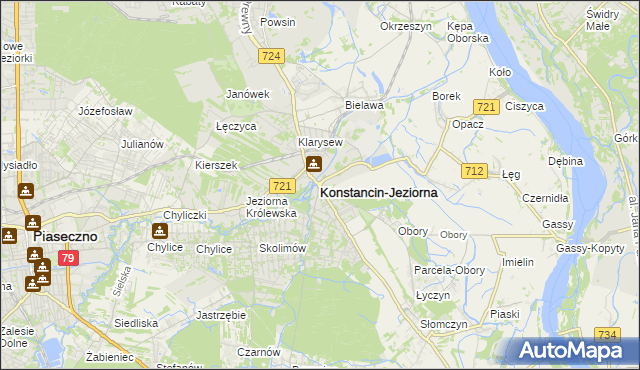 mapa Konstancin-Jeziorna, Konstancin-Jeziorna na mapie Targeo
