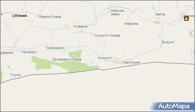 mapa Korczmin, Korczmin na mapie Targeo