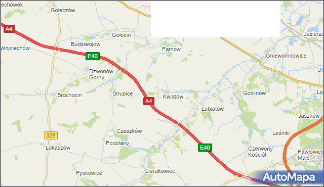 mapa Kwiatów, Kwiatów na mapie Targeo