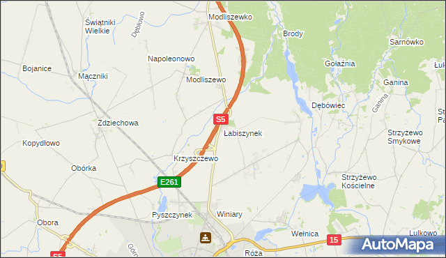 mapa Łabiszynek, Łabiszynek na mapie Targeo