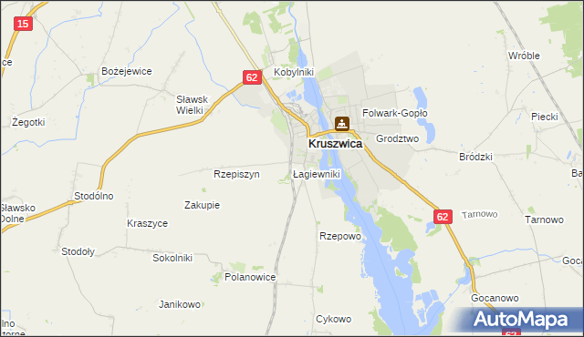 mapa Łagiewniki gmina Kruszwica, Łagiewniki gmina Kruszwica na mapie Targeo