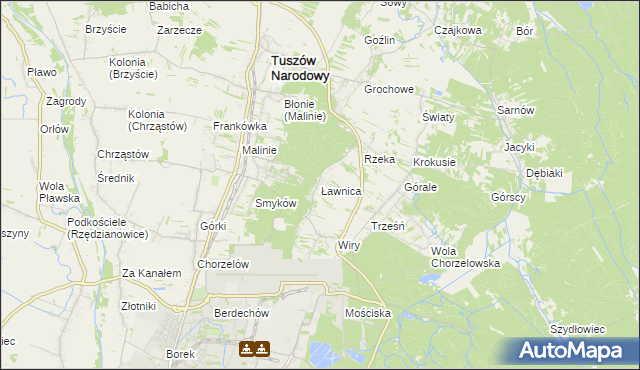 mapa Ławnica, Ławnica na mapie Targeo