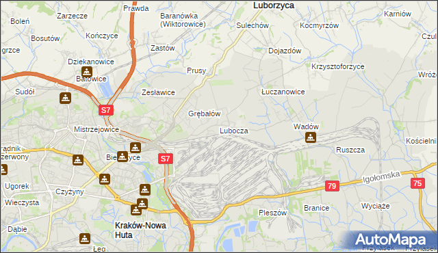 mapa Lubocza, Lubocza na mapie Targeo