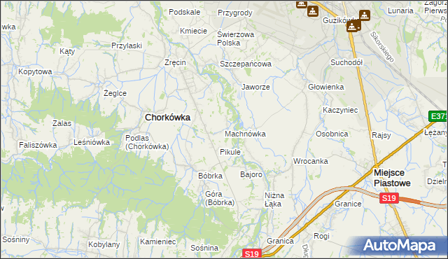 mapa Machnówka, Machnówka na mapie Targeo
