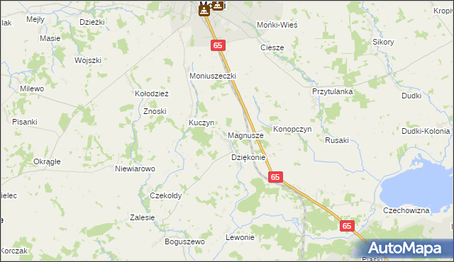 mapa Magnusze, Magnusze na mapie Targeo