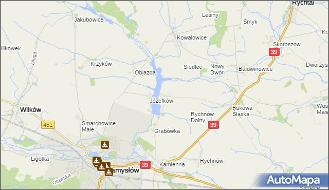 mapa Michalice, Michalice na mapie Targeo