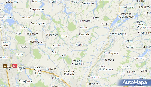 mapa Nidek, Nidek na mapie Targeo