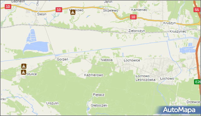 mapa Niedola, Niedola na mapie Targeo