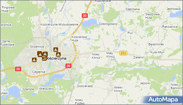 mapa Nowy Klincz, Nowy Klincz na mapie Targeo