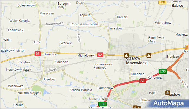 mapa Ołtarzew, Ołtarzew na mapie Targeo