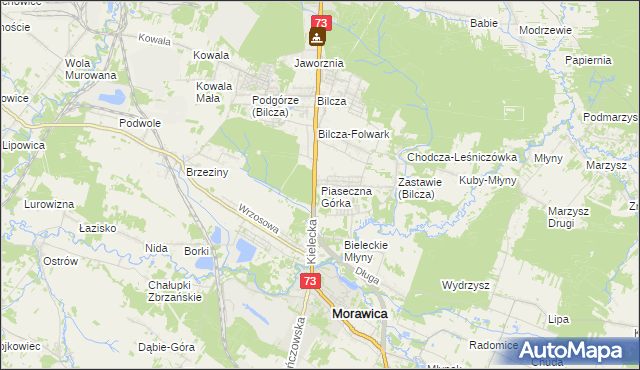 mapa Piaseczna Górka, Piaseczna Górka na mapie Targeo