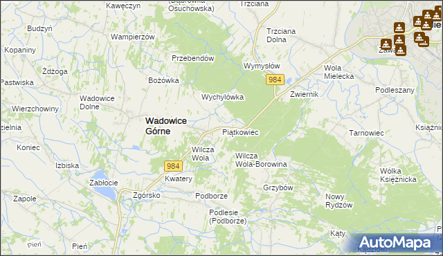 mapa Piątkowiec, Piątkowiec na mapie Targeo