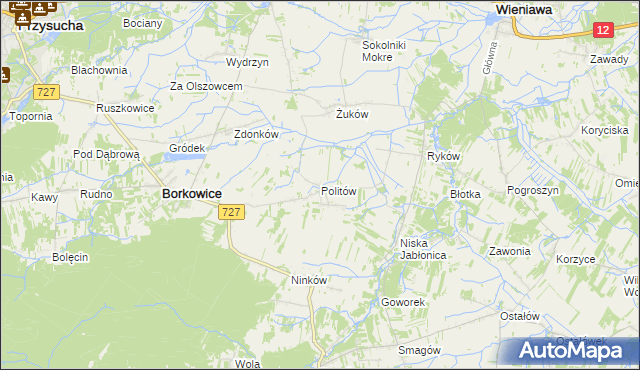 mapa Politów, Politów na mapie Targeo