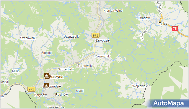 mapa Powroźnik, Powroźnik na mapie Targeo