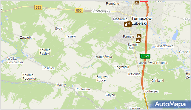 mapa Rabinówka, Rabinówka na mapie Targeo