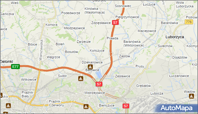 mapa Raciborowice gmina Michałowice, Raciborowice gmina Michałowice na mapie Targeo