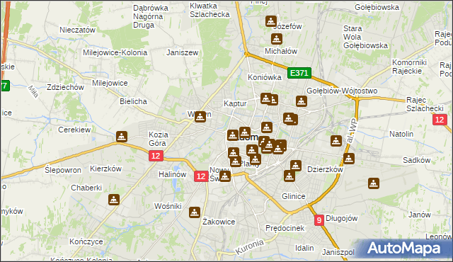 mapa Radomia, Radom na mapie Targeo